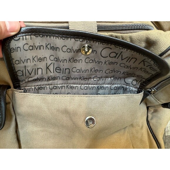 Calvin Klein Extra Large Duffle Bag Vintage Canvas Original Weekend Travel Bag - Picture 11 of 16